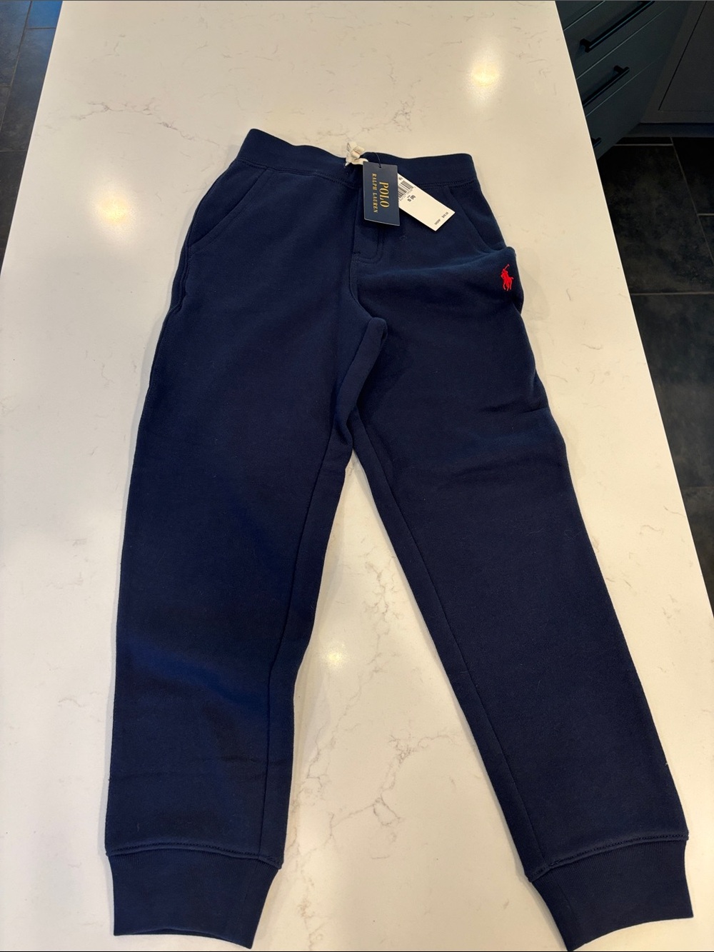 Polo by Ralph Lauren Navy Sweatpants with Red Pony NWT Boys Size 8